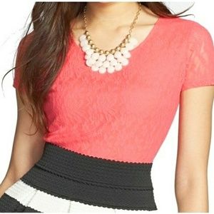 Frenchi • Floral Lace Crop Top Size: S